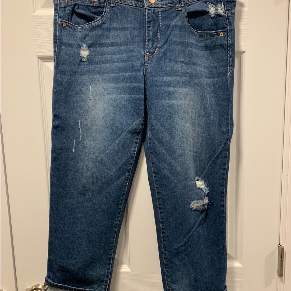 DEMORACY CAPRI JEANS SIZE 10 BLUE